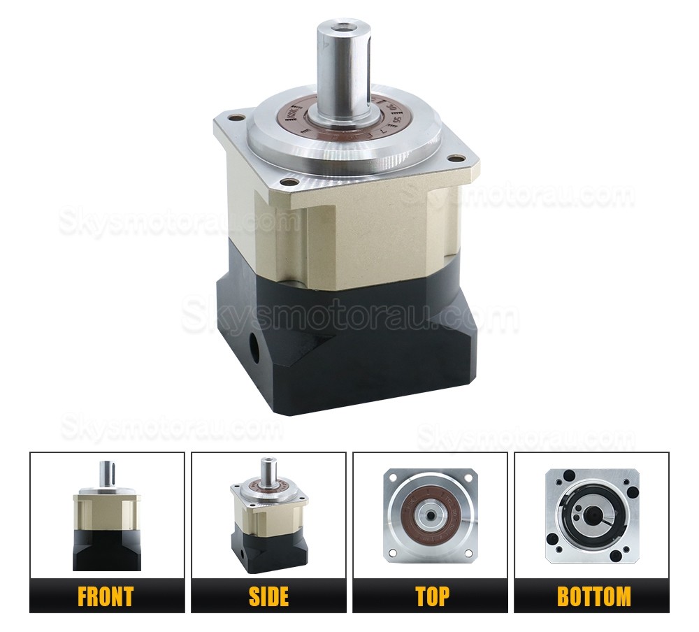 PGH090 Series Helical Planetary Gearbox PGH90-L2 Ratio 15:1 - 100:1 for Nema 34 Stepper Motor / 80-90mm Servo Motor