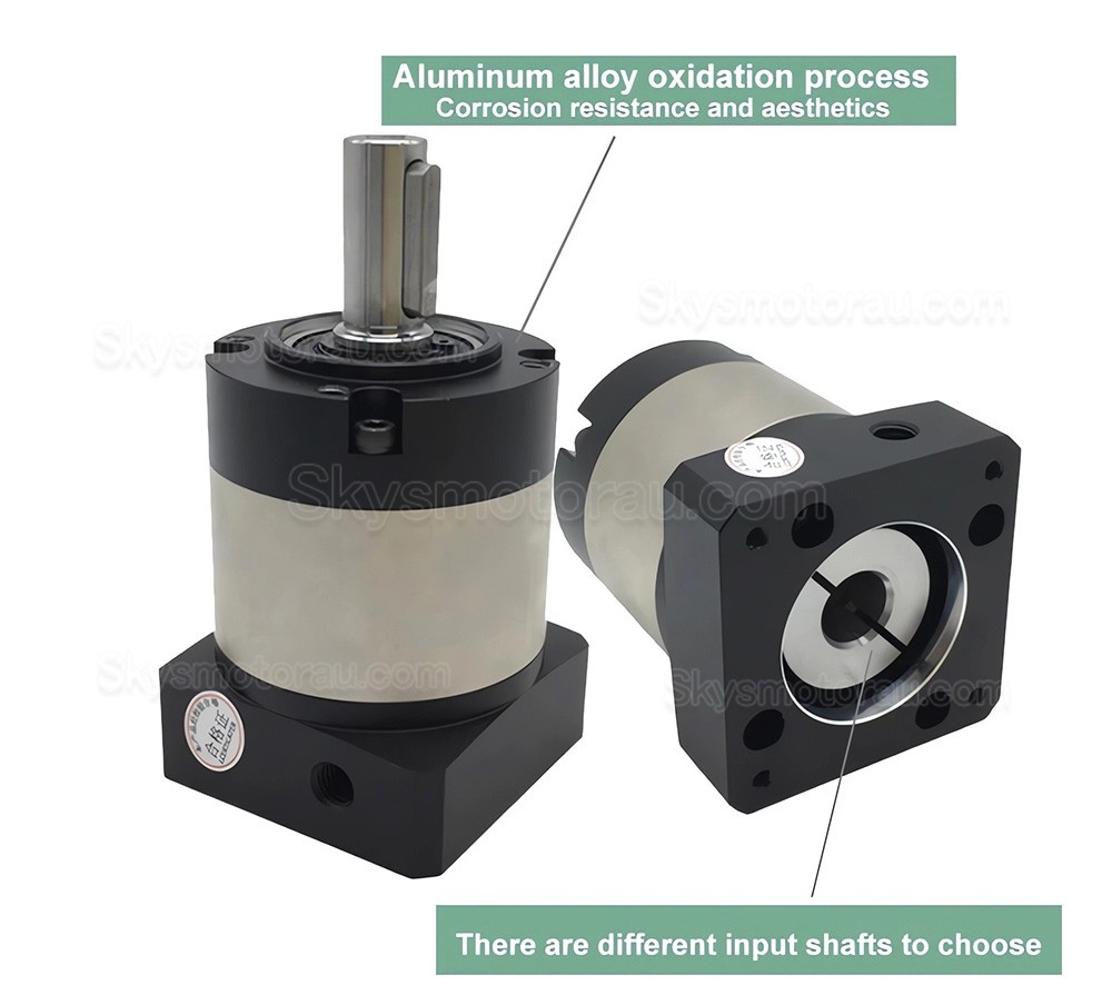 PLE060 Series Nema 23 Planetary Gearbox Ratio 3:1 - 100:1 for NEMA23 Stepper Motor / 200W 400W 60mm AC Servo Motor