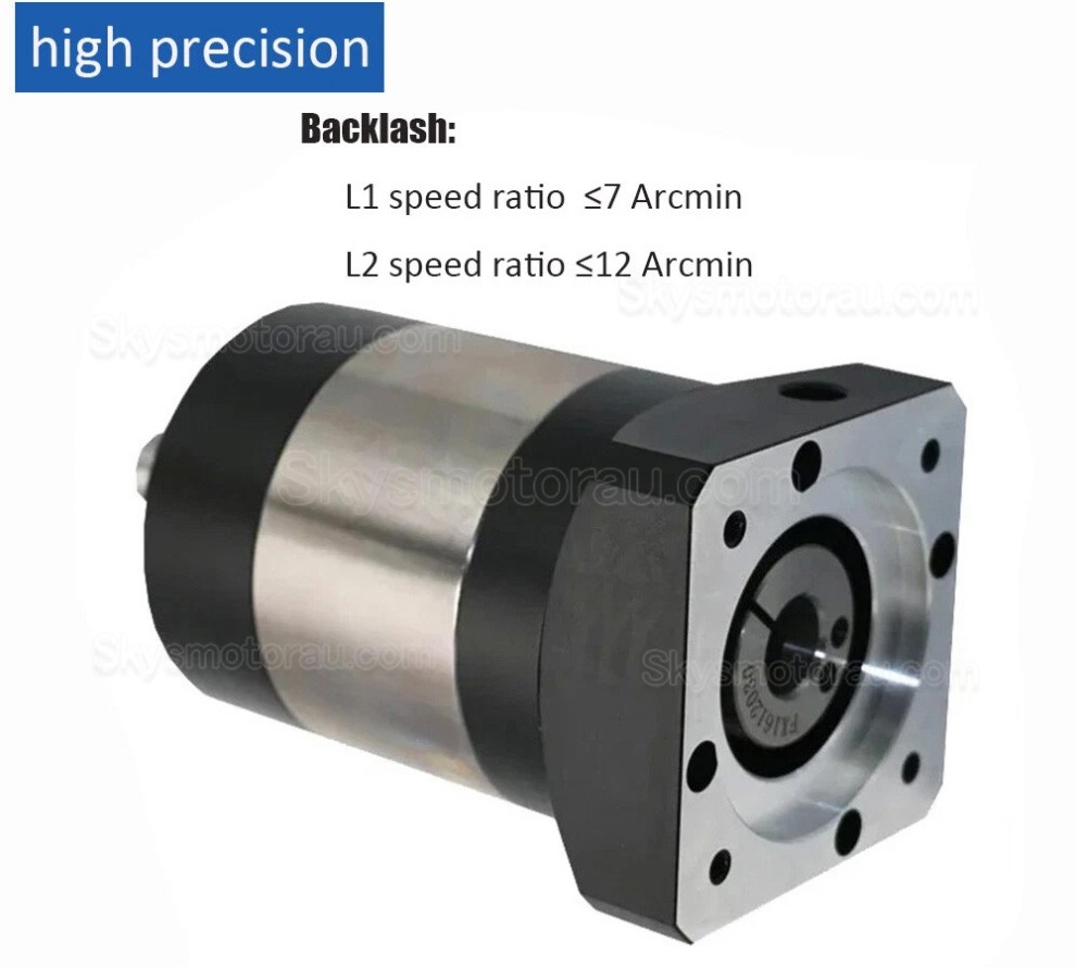 PLE080 Series Servo Planetary Gearbox Ratio 3:1 - 100:1 7-12 Arcmin for 80mm Servo Motor