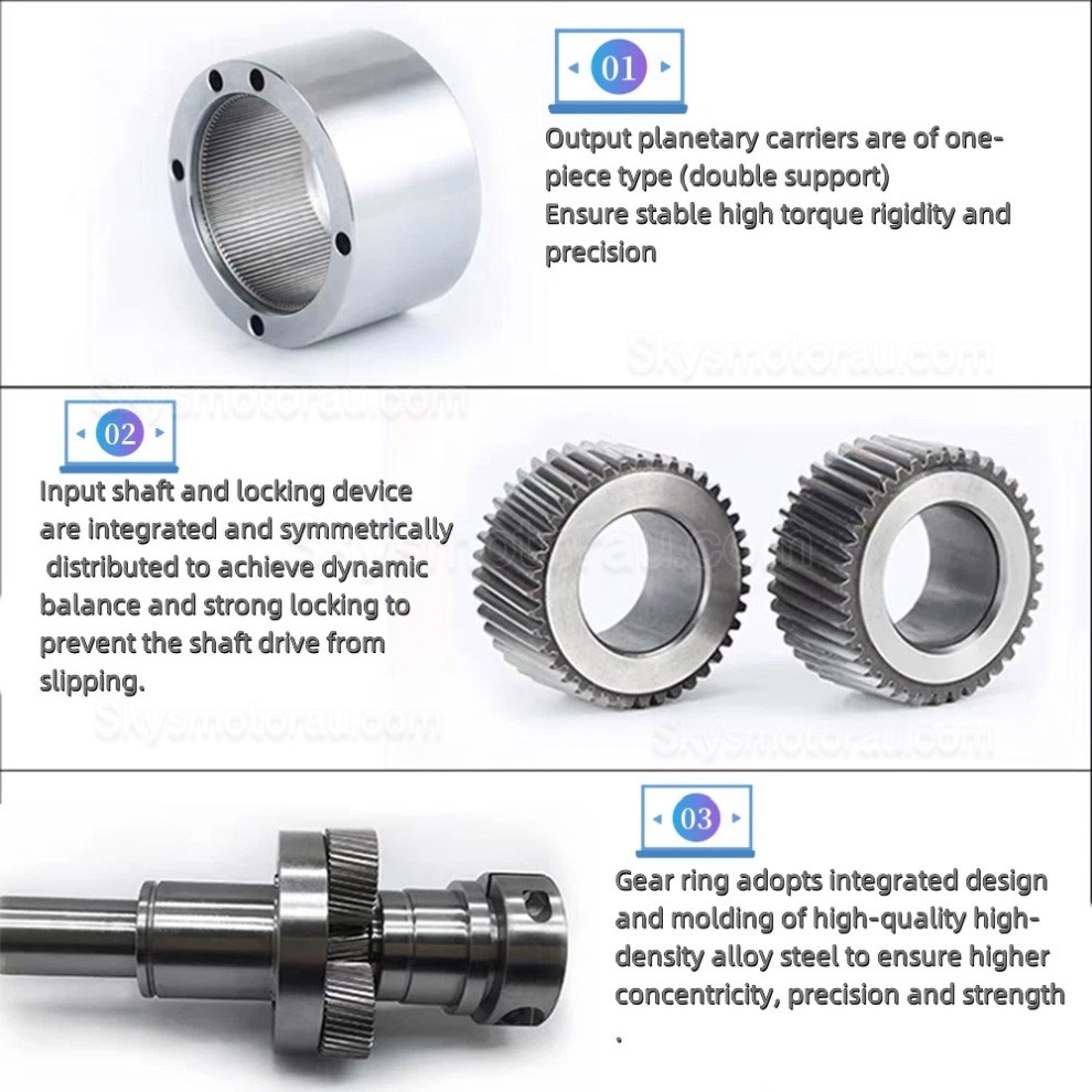 PLF090 Series Planetary Gear Box Ratio 3:1 - 100:1 for NEAM34 Stepper Motor, 80mm Servo Motor 750W