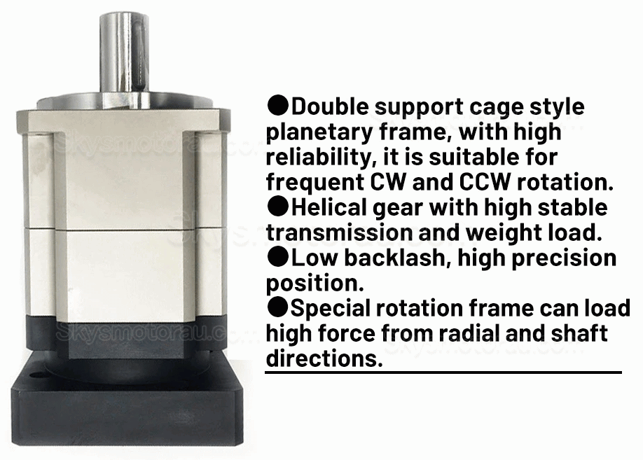 PLG060 Series Helical Planetary Gearbox Ratio 3:1 - 100:1 for Nema23 Stepper Motor /Nema 24 Svero Motor