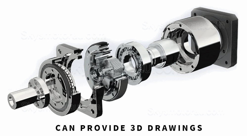 PLG120 Series Helical Planetary Gearbox Ratio 3:1 - 100:1 for Nema42 /Nema 52 Svero Motor