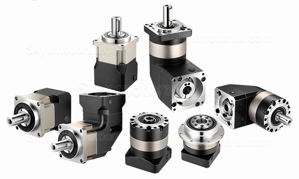 PLX060 Series Flange Plate Output Helical Planetary Gearbox for Nema23 Stepper Motor / Nema24 Servo Motor