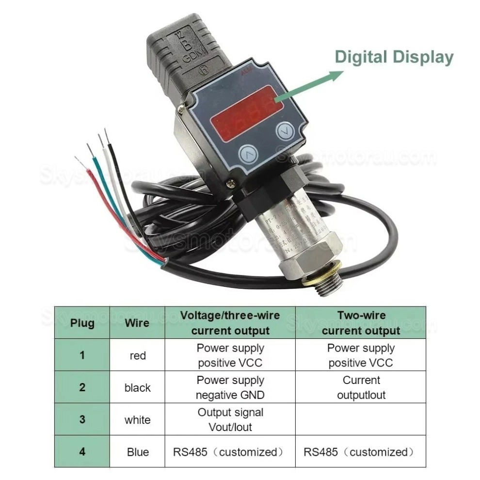 Industry Pressure Sensor PT-719 Hydraulic Pressure Transmitter 0-10V 4-20mA IP65 (without Cable)