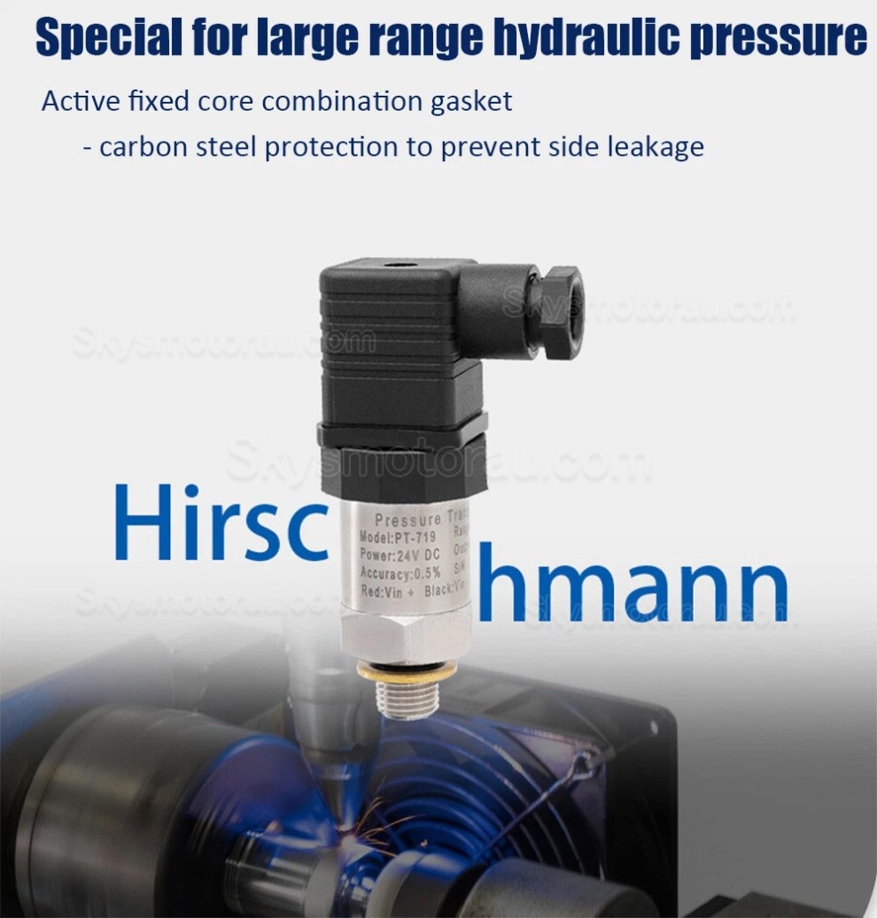 Industry Pressure Sensor PT-719 Hydraulic Pressure Transmitter 0-10V 4-20mA IP65 (without Cable)
