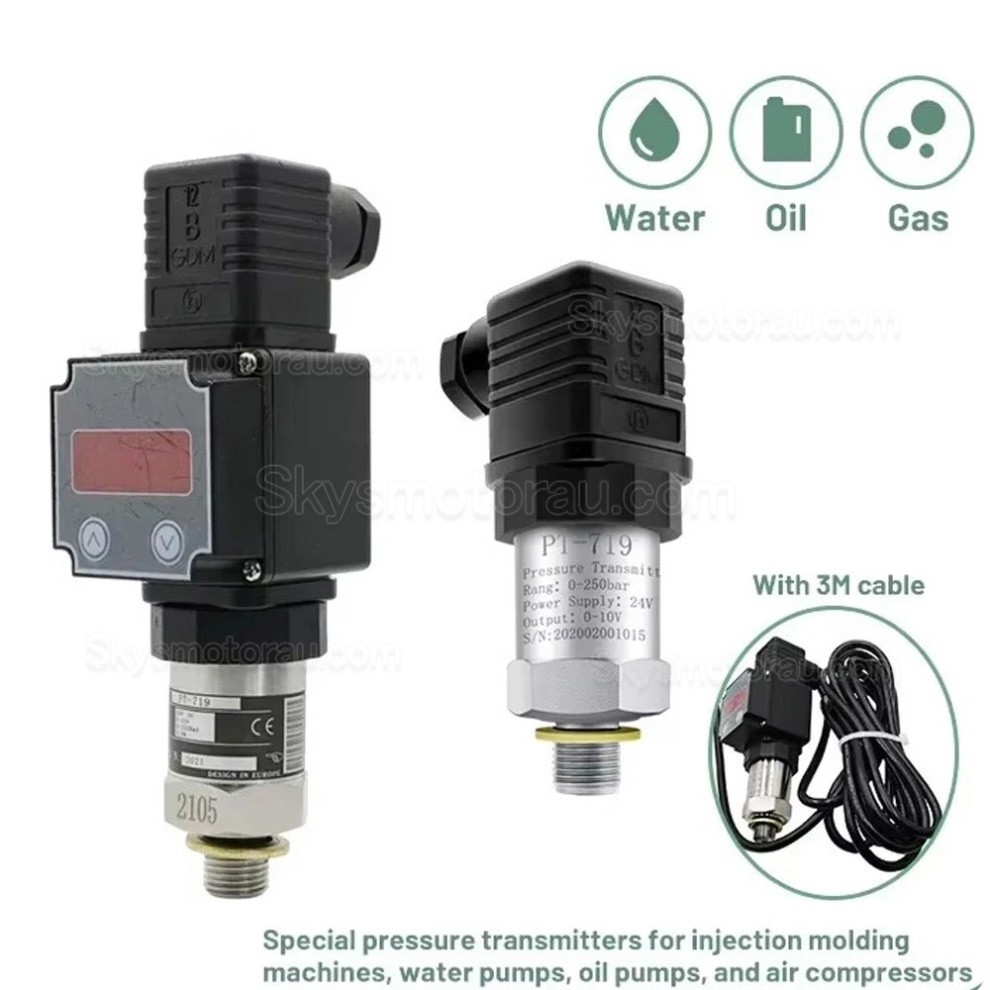 Industry Pressure Sensor PT-719 Hydraulic Pressure Transmitter 0-10V 4-20mA IP65 (without Cable)
