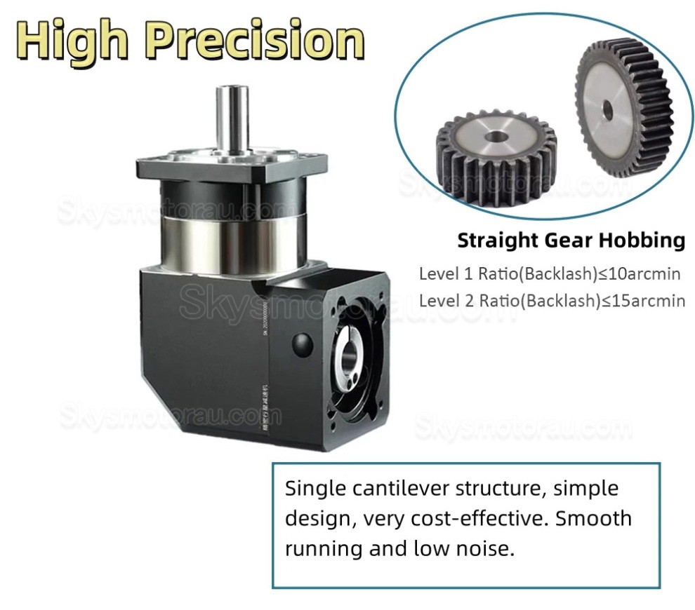 PVF090 Series Nema34 90 Degree Planetary Gearbox Ratio 3:1 - 100:1 for Nema34 Stepper Motor / 90mm Servo Motor
