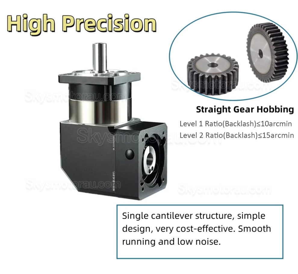 PVF120 Series Nema42 90 Degree Planetary Gearbox Ratio 3:1 - 100:1 for Nema 42 Stepper /100-130mm Servo Motor