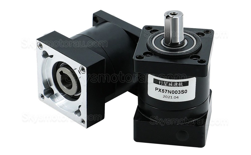 PX57 Series Nema 23 Planetary Gearbox Ratio 3:1 - 261:1 Input Shaft 8mm Output Shaft 14mm