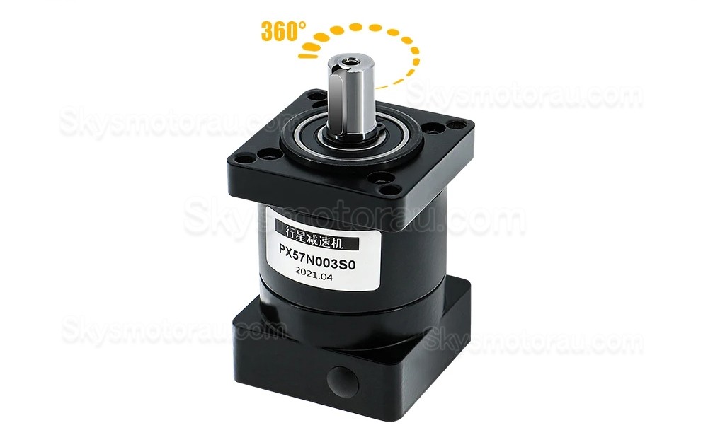 PX57 Series Nema 23 Planetary Gearbox Ratio 3:1 - 261:1 Input Shaft 8mm Output Shaft 14mm