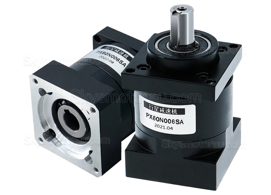 PX60 Series Nema 24 Planetary Gearbox Ratio 3:1 - 216:1 Input Shaft 14mm Output Shaft: 14mm