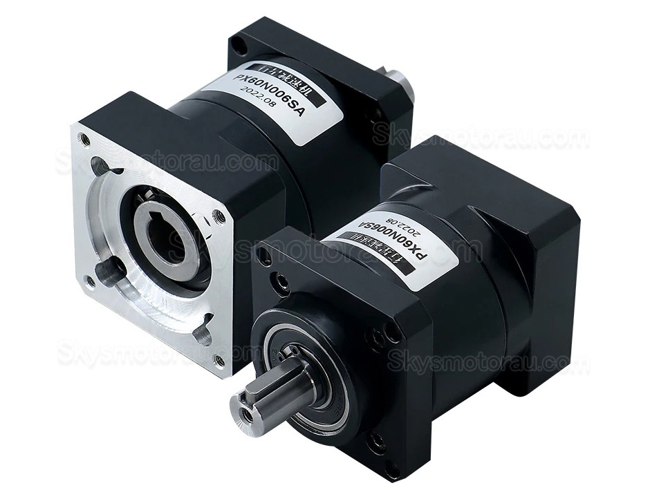 PX60 Series Nema 24 Planetary Gearbox Ratio 3:1 - 216:1 Input Shaft 14mm Output Shaft: 14mm