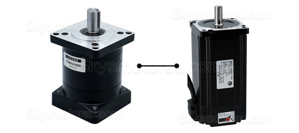 PX86 Series Nema 34 Planetary Gearbox Ratio 3:1 - 216:1 Input Shaft 14mm Output Shaft: 16mm