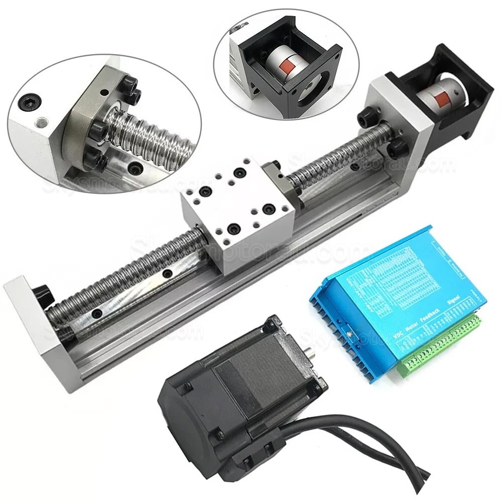 Linear Actuator Controller Kit DXG-YR60 Screw Linear Slide Rail with Nema 23 Closed Loop Stepper Motor & Driver Kit