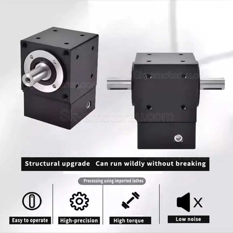 Nema 34 90 Degree Bevel Gearbox Ratio 2:1/3:1/5:1 for NEMA 34 Stepper/ 80mmServo Motor