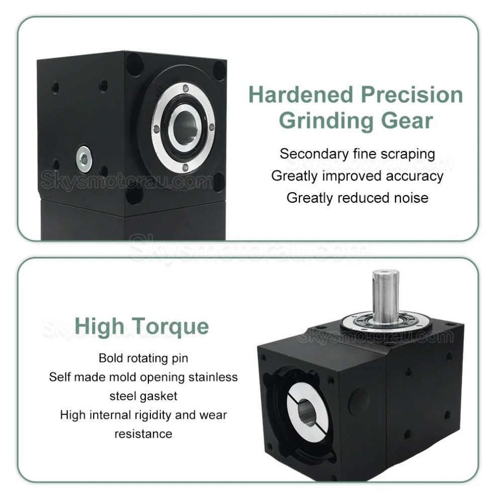 Nema 34 90 Degree Bevel Gearbox Ratio 2:1/3:1/5:1 for NEMA 34 Stepper/ 80mmServo Motor