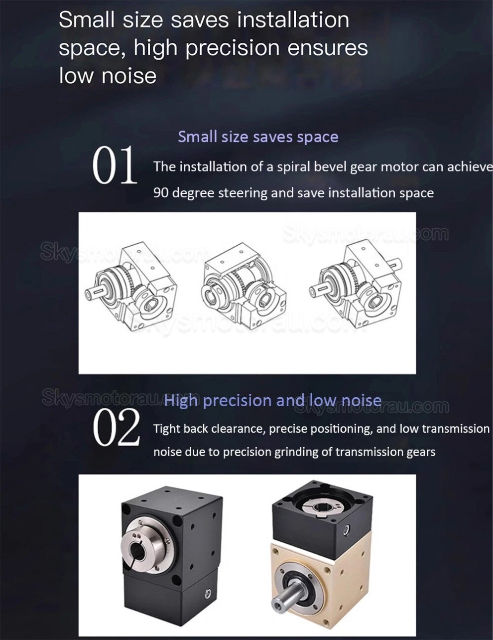 Nema 23 Right Angle Commutator 90 Degree Bevel Gearbox 2:1/3:1/5:1 for Nema23 Stepper Motor