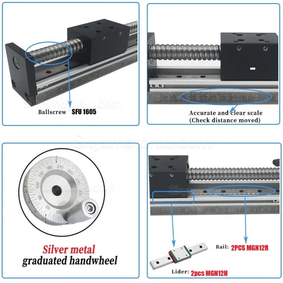 Manual Linear Slides Actuator SXG5080 Manual Linear Stage with Handwheel