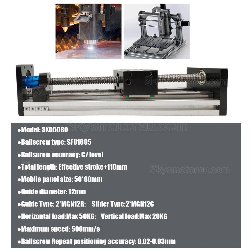 Manual Linear Slides Actuator SXG5080 Manual Linear Stage with Handwheel