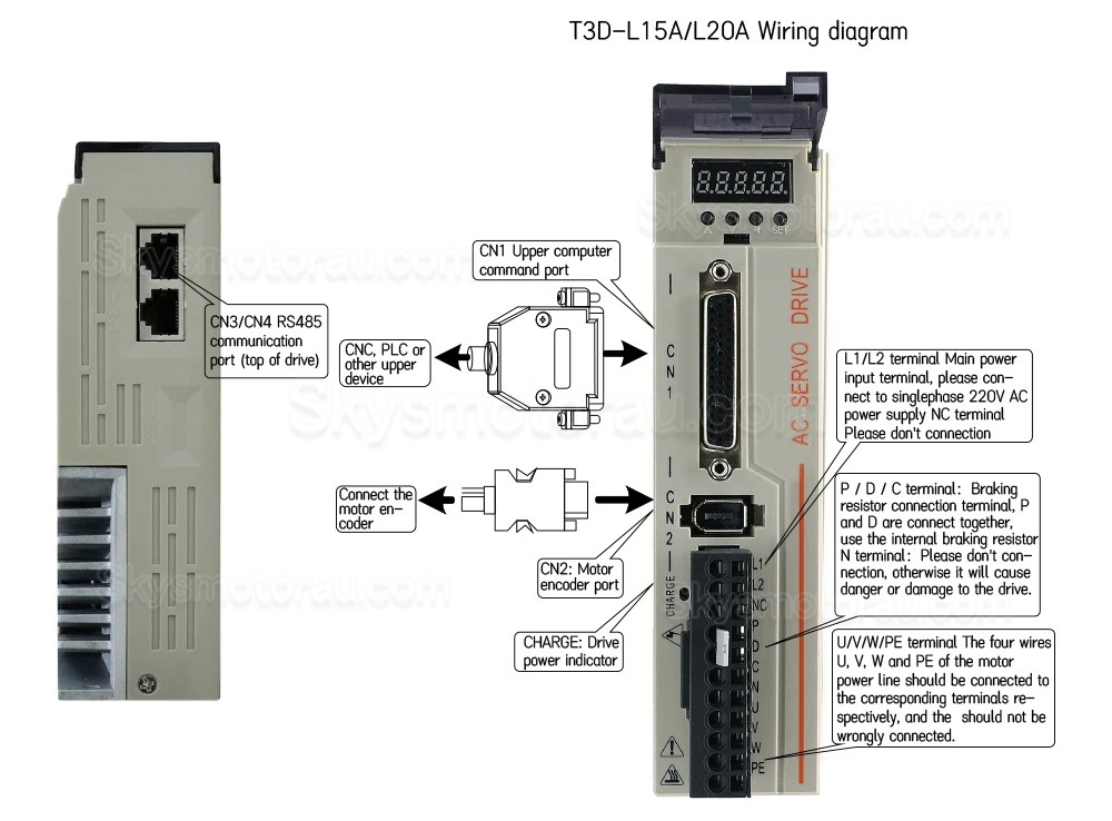 400W/600W/750W/1000W AC Servo Motor & Driver Kit 1.27Nm-3.8Nm 110V / 220V For CNC And PLC Systems