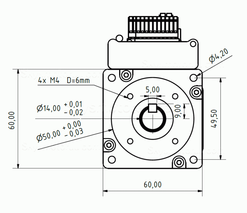 Nema 23 60mm 48V 400W Integrated AC Servo Motor JMC iHSV60-30-40-48 1.27N.m 3000RPM