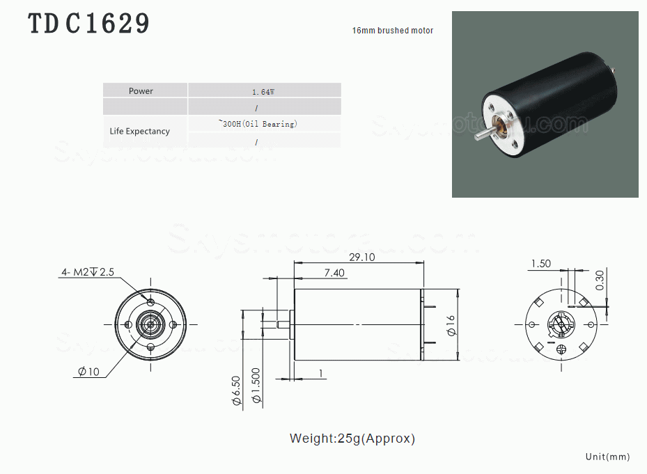 20Pcs 6V/12V &Phi;16mm DC Coreless Brushed Motor TDC1629 15g.cm 1.6W Shaft 1.5mm