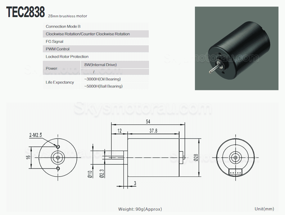 20Pcs TTMotor TEC2838 &Phi;28mm 12V/24V 3 Phase BLDC Motor Brushless DC Motors 100g.cm 4200rpm/4400rpm