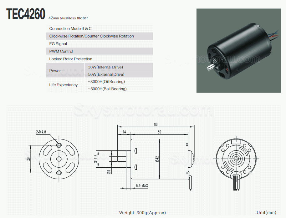 20Pcs TTMotor TEC4260 12V/24V 3 Phase Brushless DC Motor BLDC Motor + BLDC Motor Drive Kit 500g.cm 2500RPM/1300RPM