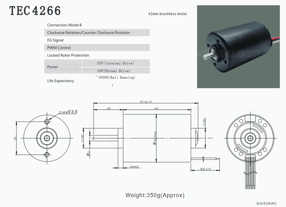 20Pcs TTMotor TEC4266 12V/24V 3 Phase Brushless DC Motor + BLDC Motor Drive Kit 500g.cm 21/24W 4500RPM