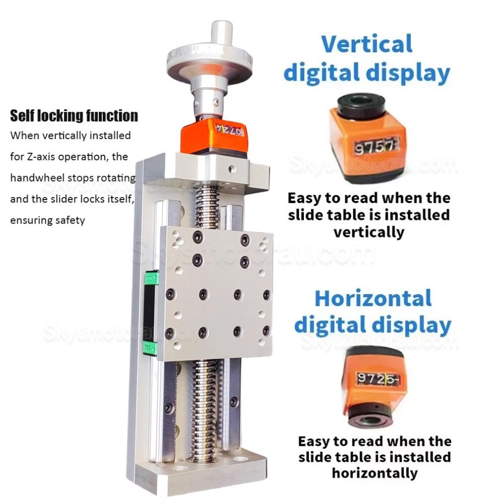 Manual Linear Slides Actuator Z Position Stage Trapezoidal Screw Module with Digital Display