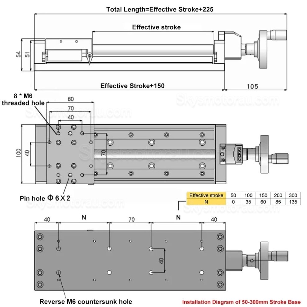 Manual Linear Slides Actuator Z Position Stage Trapezoidal Screw Module with Digital Display