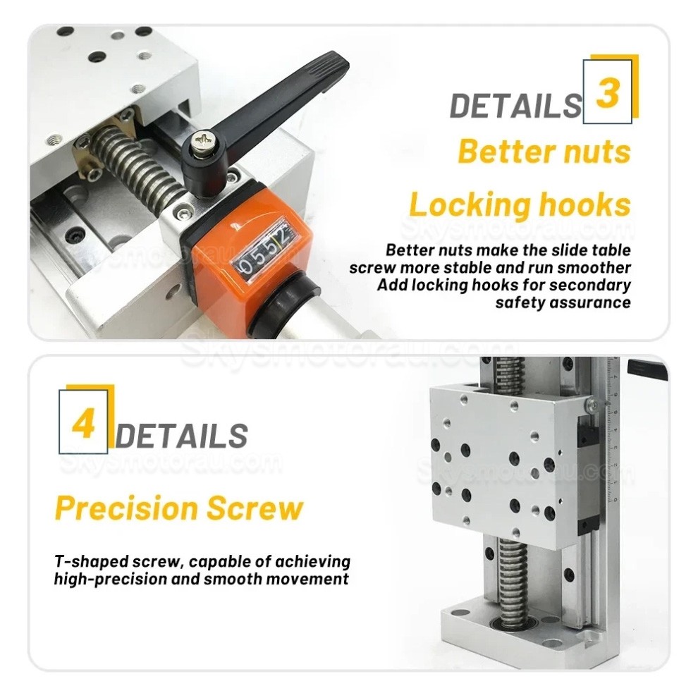 Manual Linear Slides Actuator Z Position Stage Trapezoidal Screw Module with Digital Display