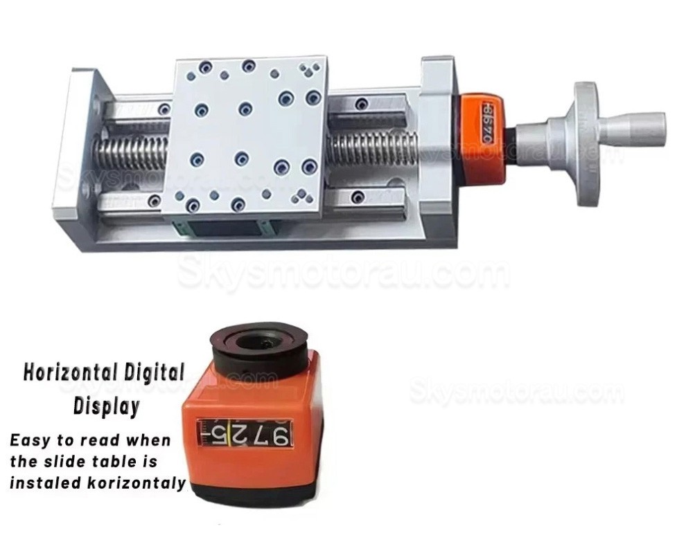Manual Linear Slides Actuator Z Position Stage Trapezoidal Screw Module with Digital Display