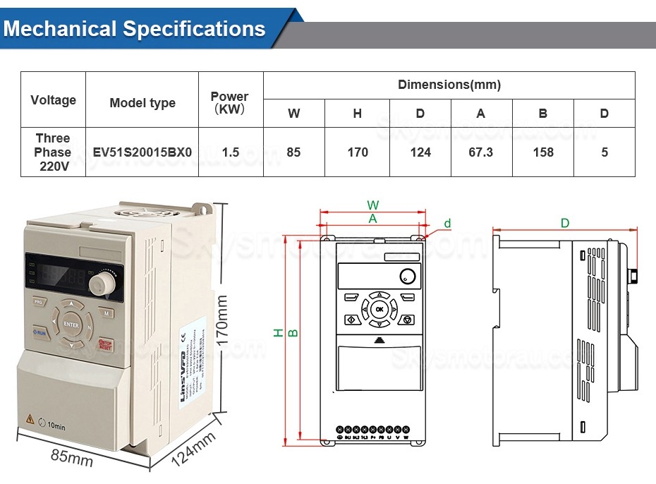 1.5kW VFD Spindle Kit VSK-ASL1.5B Indc. Air Cooled Spindle Motor + Variable Frequency Drive + 13Pcs ER20 Collet