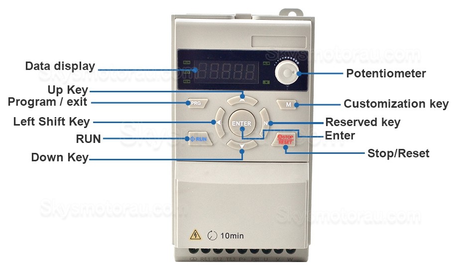 1.5kW VFD Spindle Kit VSK-ASL1.5B Indc. Air Cooled Spindle Motor + Variable Frequency Drive + 13Pcs ER20 Collet