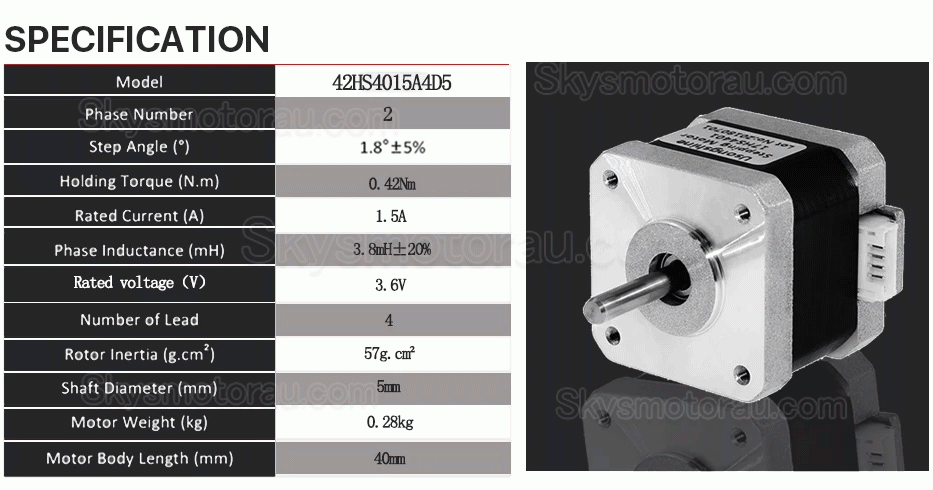 Neme 17 Harmonic Stepper Motor 42HS4015A4D5 with 30:1 Harmonic Gearbox + TB6600 Stepper Driver
