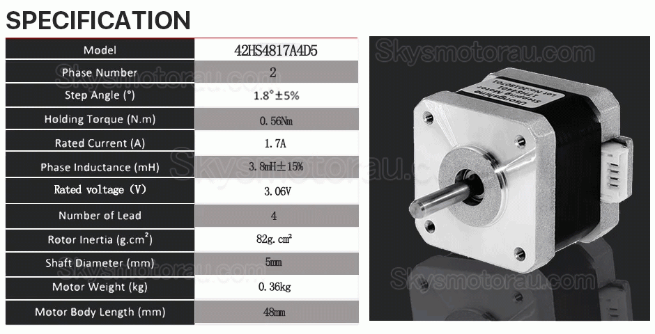 Neme 17 Harmonic Stepper Motor 42HS4015A4D5 with 30:1 Harmonic Gearbox + TB6600 Stepper Driver