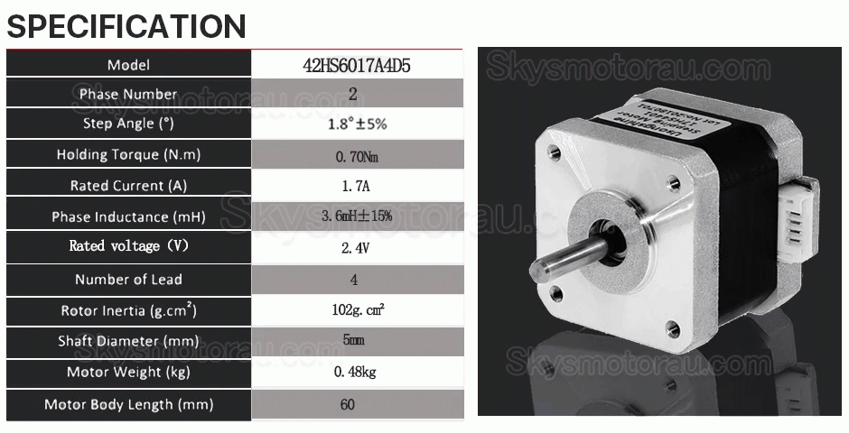 Neme 17 Harmonic Stepper Motor 42HS4015A4D5 with 30:1 Harmonic Gearbox + TB6600 Stepper Driver