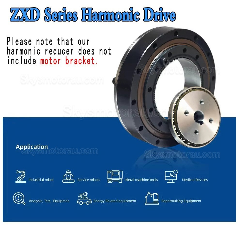 ZXD/ZXZ Series 30:1/50:1/80:1//100:1 Mini Harmonic Drive 20 Arc-sec