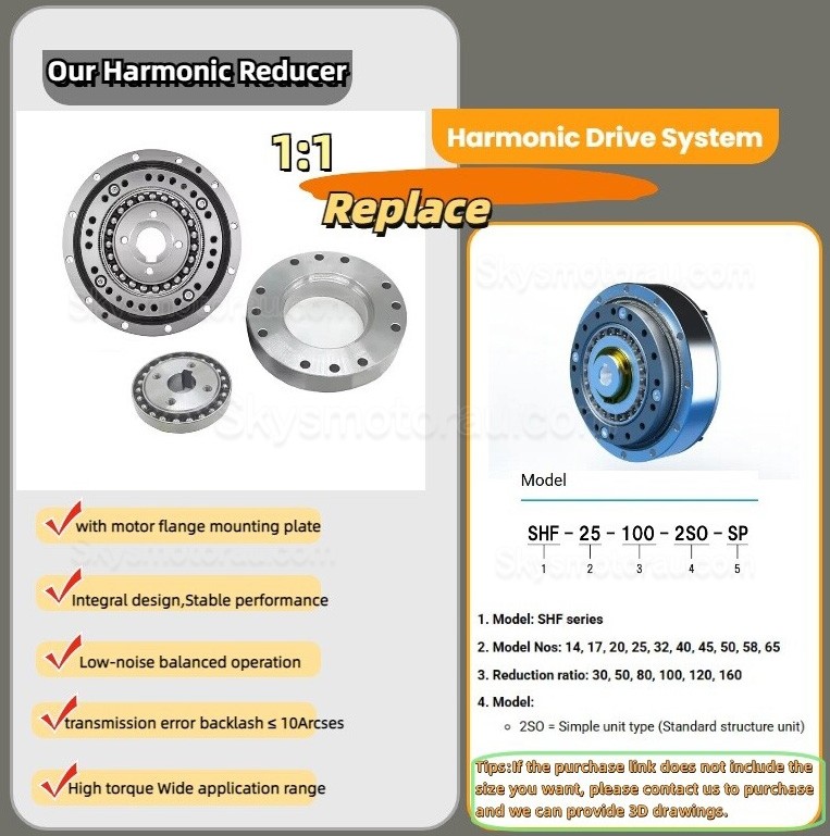 ZXF Series 30:1/50:1/80:1/100:1/120:1/160:1 Harmonic Gearbox for Stepper / Servo Motor