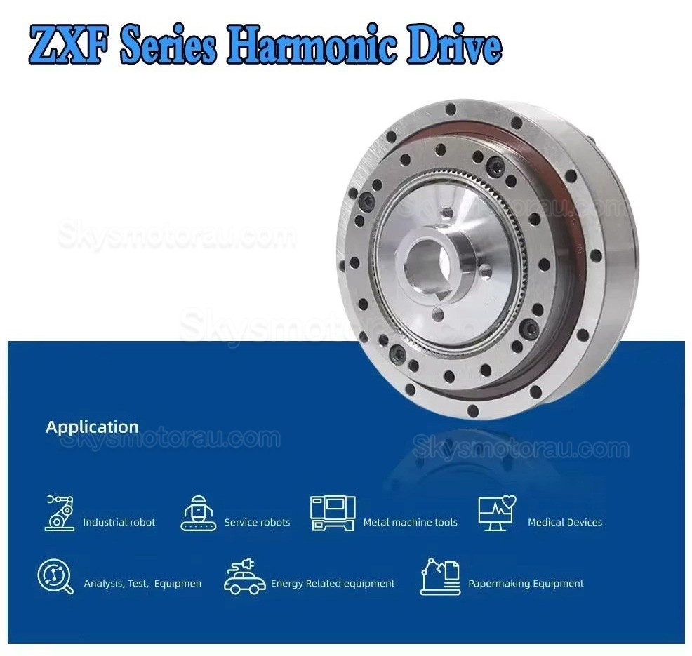 ZXF Series 30:1/50:1/80:1/100:1/120:1/160:1 Harmonic Gearbox for Stepper / Servo Motor