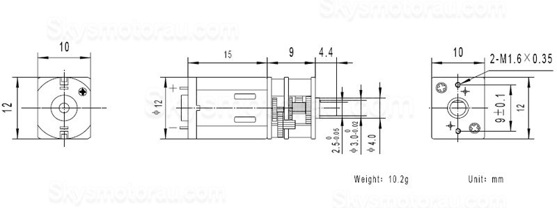 20Pcs 2.4V/5V Mini Brushed PMDC Gearmotor GM12-N20VA With Reduction Ratio 10~1000 Spur Gearbox