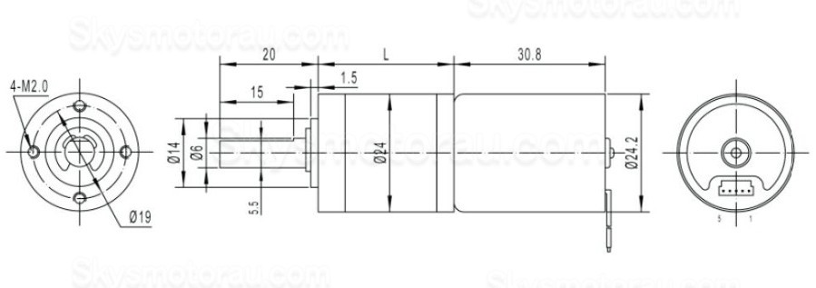 20Pcs &Phi;24mm 12V/24V BLDC Planetary Gear Motor GMP24-TEC2430 5.0kg.cm 2.3W With Planetary Gearbox