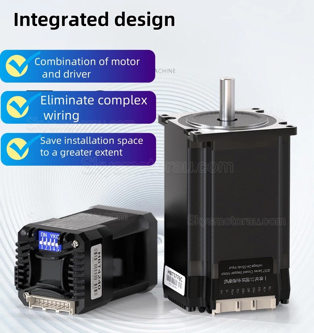 HBT57 Series Nema 23 Closed Loop Integrated Stepper Motor 1.2Nm/2Nm/3Nm with Drive 1000 Line Encoder