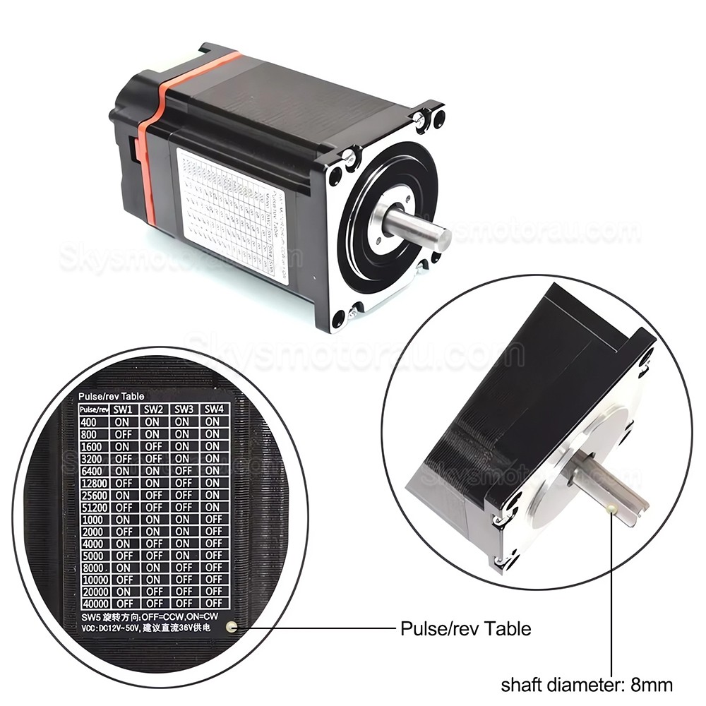 Nema 23 Closed Loop Integrated Stepper Motor OSP001653 1.2Nm/2Nm/2.5Nm/3Nm with Drive & Encoder