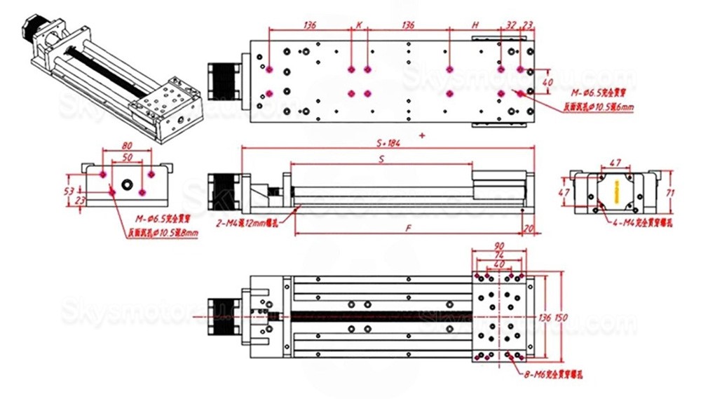 Heavy Duty Ballscrew Linear Motion Guide OSP001615 Manual CNC Slide Table SBR Guide Stage